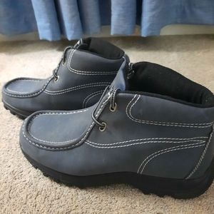 State Street Blue Suede Moc Toe Chukka Boots Women's Size 9.5